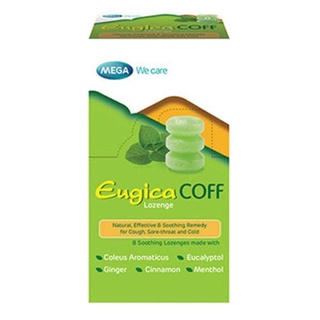 Mega We Care Eugica Coff เมก้า วีแคร์ ยูจิก้าคอฟ ลูกอม จำนวน 1 กล่อง บรรจุ 15 แผง (15X13044)