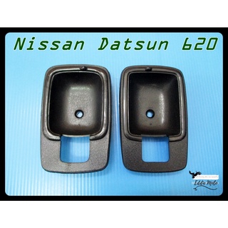 NISSAN DATSUN 620 DOOR HANDLE SOCKET LH&amp;RH "BLACK" SET PAIR // เบ้ารองมือเปิดใน ซ้าย-ขวา สีดำ สินค้าคุณภาพดี