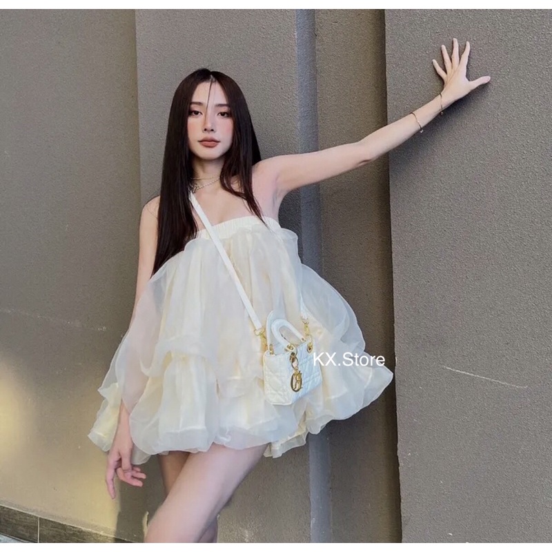 ชุดเดรสสตรีสตรีทแวร์พร้อมถ้วยฟูและกางเกงแบบ1