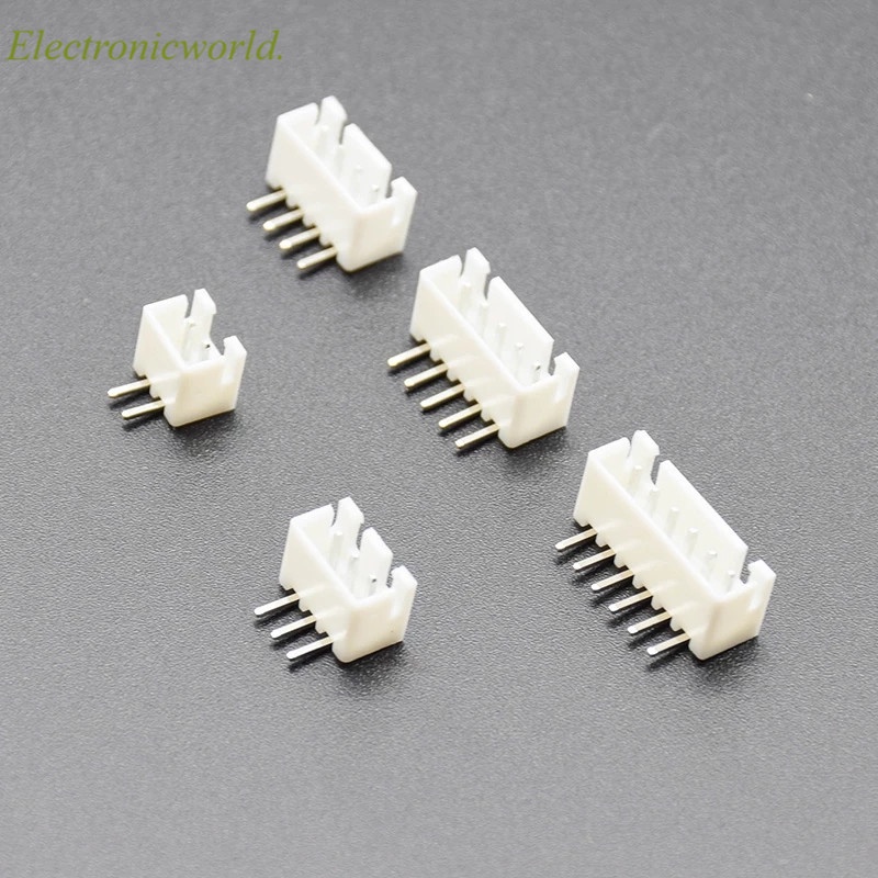 100 ชิ้น/ล็อต XH2.54 มุมขวา Pin Header Connector 2P 3P 4P 5P 6P 7P 8P 9P 10P 11P 12P 2.54 มม.P Pitch