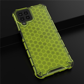 เคส Samsung Galaxy M33 5G ฮาร์ดเคสกันกระแทกเคสโทรศัพท์ Honeycomb Clear Shockproof Silicone Back Cover Samsung M33 5G Case