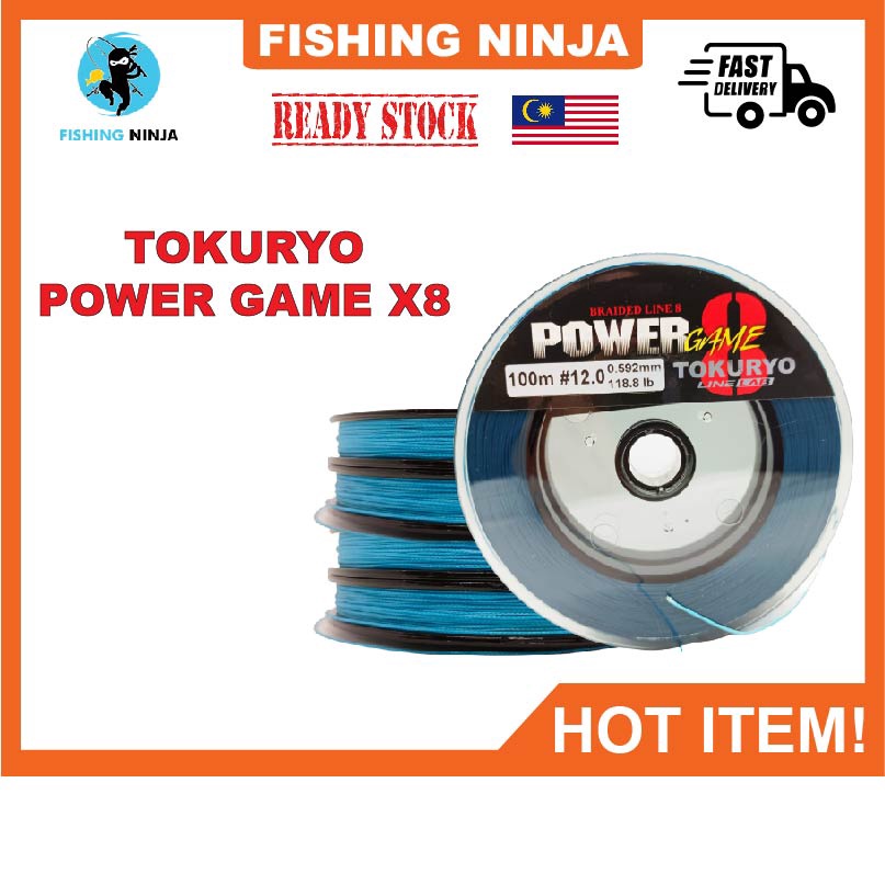 Tokuryo Power Game x8 สายถัก Tokuryo Mainline สายตกปลา Tali x8 Sulam Tali Pancing Tokuryo อุปกรณ์ตกป