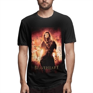 【พร้อมส่ง】เสื้อยืดผ้าฝ้าย 100 คอกลมพิมพ์ลายโลโก้ Braveheart Mel Gibson Movie สําหรับผู้ชาย