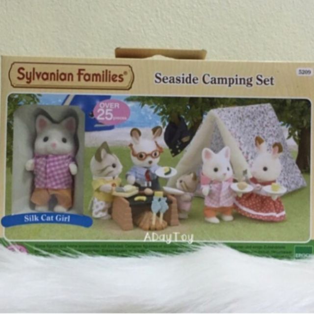 sylvanian seaside camping set