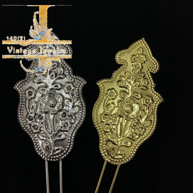 Vintage jewelry เครื่องประดับผม ชุดไทย ปิ่นปักผมออเจ้า สีทอง หลายสไตล์ ปิ่นปักผมใบไม้