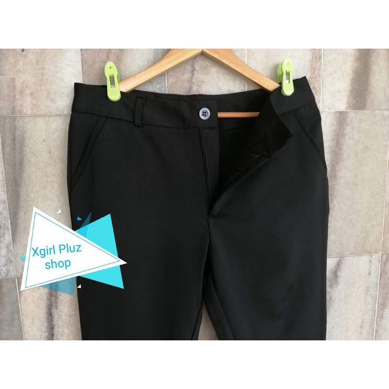 🍂กางเกงขายาวกระบอกเล็กผ้าโรเชฟส์ผ้ายืด🍂กางเกงผู้หญิงใส่ทำงาน#ไซส์32-48เนื้อผ้าดี​มา