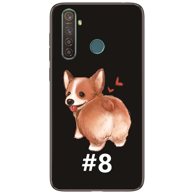 เคสโทรศัพท์พิมพ์ลายการ์ตูนสุนัขน่ารักสําหรับ oppo realme 5 pro/xt/x2/k5/x lite/realme q lite tpu #8
