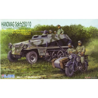 โมเดลรถถังประกอบ FUJIMI Half-track 250/10 1/76