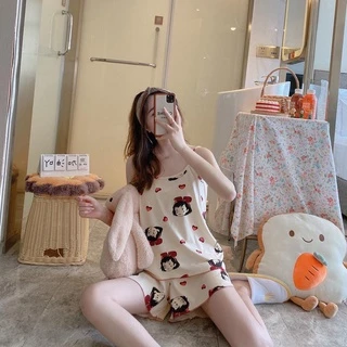 ชุดนอนมินิมอล รหัสQB00 เสื้อ+กางเกง