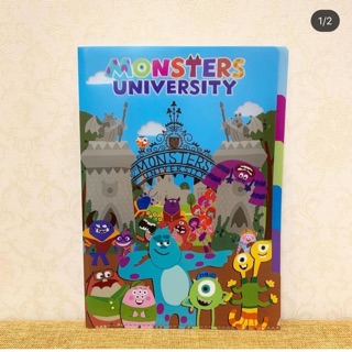 แฟ้ม A4 5ช่อง ลาย monster university