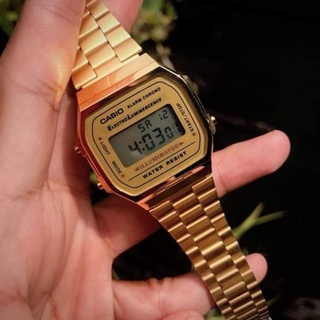 CASIO​ A168WGA-9 นาฬิกาดิจิดอลเรือนทอง