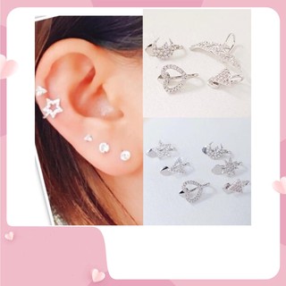 ✅ จิวหูหนีบ ต่างหูหนีบ ear cuff เกาหลี สแตนเลสแท้ งานพรีเมี่ยม สินค้าจริงสวยงามมาก