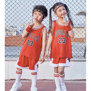 ชุดบาส ทีมBULLS (เด็ก) เบอร์23 JORDAN พร้อมส่ง