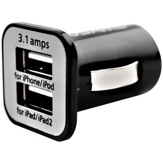 GetZhop ที่ชาร์จในรถยนต์ USAMS Car Charger 3.1 A.หัวชาร์จ-สีดำ