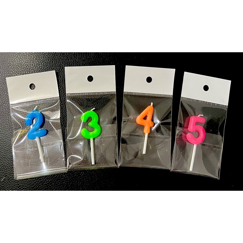 เทียนตัวเลขเล็ก รหัส P 028 เลข 0-9 1 เเพ็คบรรจุ 10 ชิ้น/เลข