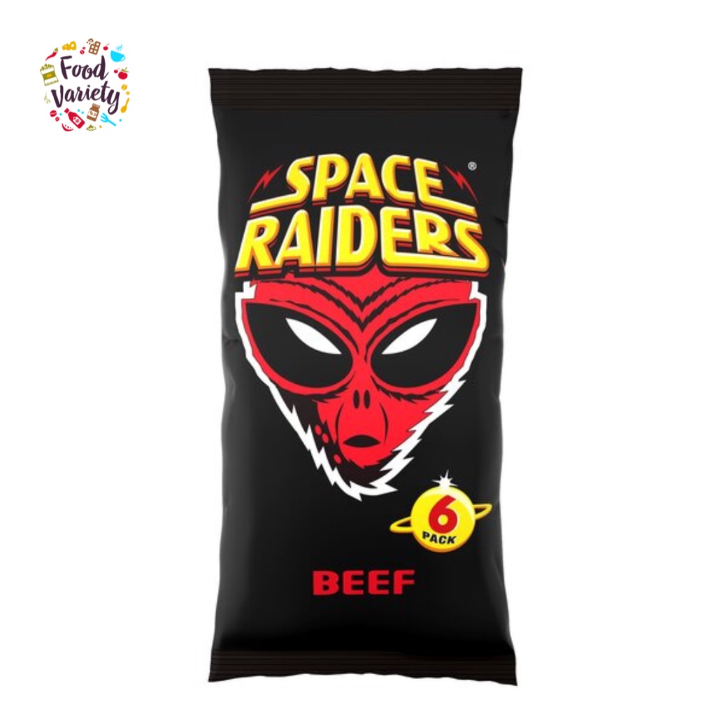 [BestBefore 11Oct2025] Space Raiders Beef Flavoured Corn Snacks 6 Pack 6X13g