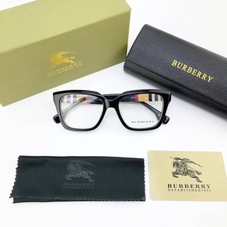 BURBERRYEYEGLASSES FRAMES TOP BLACK ON VINTAGE CHECK กรอบแว่นตัดเลนส์สายตา แบรนด์เบอเบอรี่ ลายสก็อต กรอบสีดำ