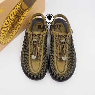 ✅พร้อมส่ง (ของแท้ 100%) Keen Uneek รองเท้า Men Dark Olive/Black