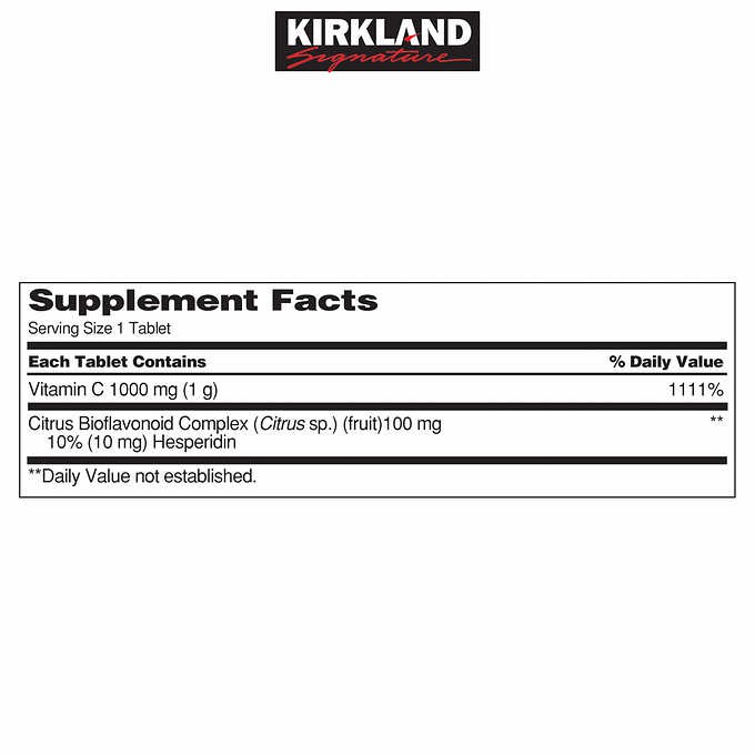 Kirkland Signature Vitamin C 1000 mg., 500 Tablets วิตามินซี 1000 มก.500 เม็ด Kirkland C / C1000