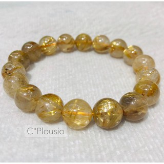 กำไลหินไหมทองคำ (Premium Rutile Quartz)