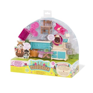 LIL WOODZEEZ KITCHENETTE &amp; HOUSEKEEPING SET - เซ็ตเฟอร์นิเจอร์ห้องครัวและทำความสะอาดบ้านสำหรับตุ๊กตา