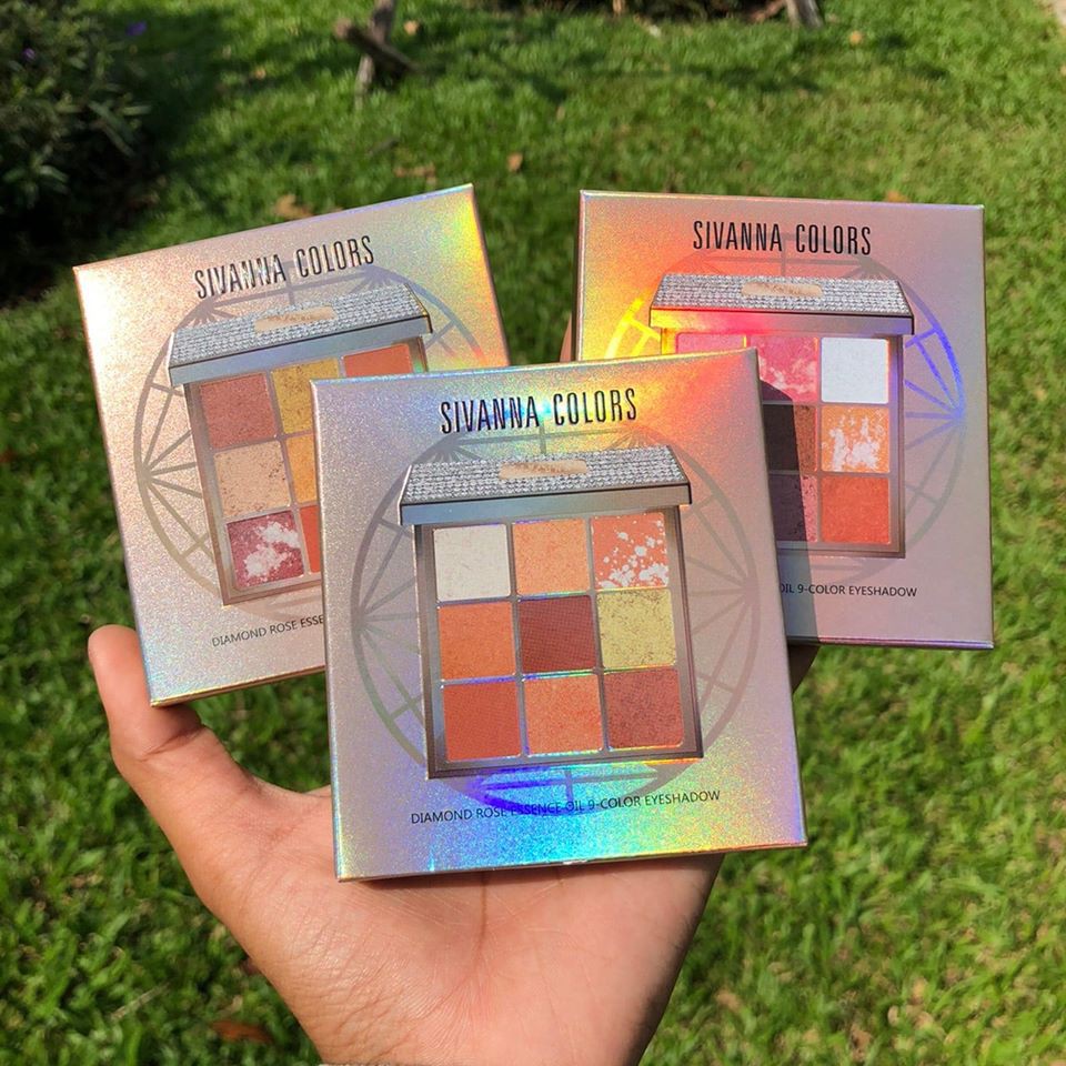 🔥แท้พร้อมส่ง🔥SIVANNA DIAMOND ROSE ESSENCE OIL 9 COLOR EYESHADOW