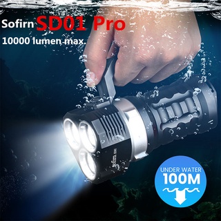 Sofirn Sd01 Pro ไฟฉายดําน้ํา 10000 Lumens พร้อมไฟ Led Xhp50.2 400 ม. 3 ชิ้น