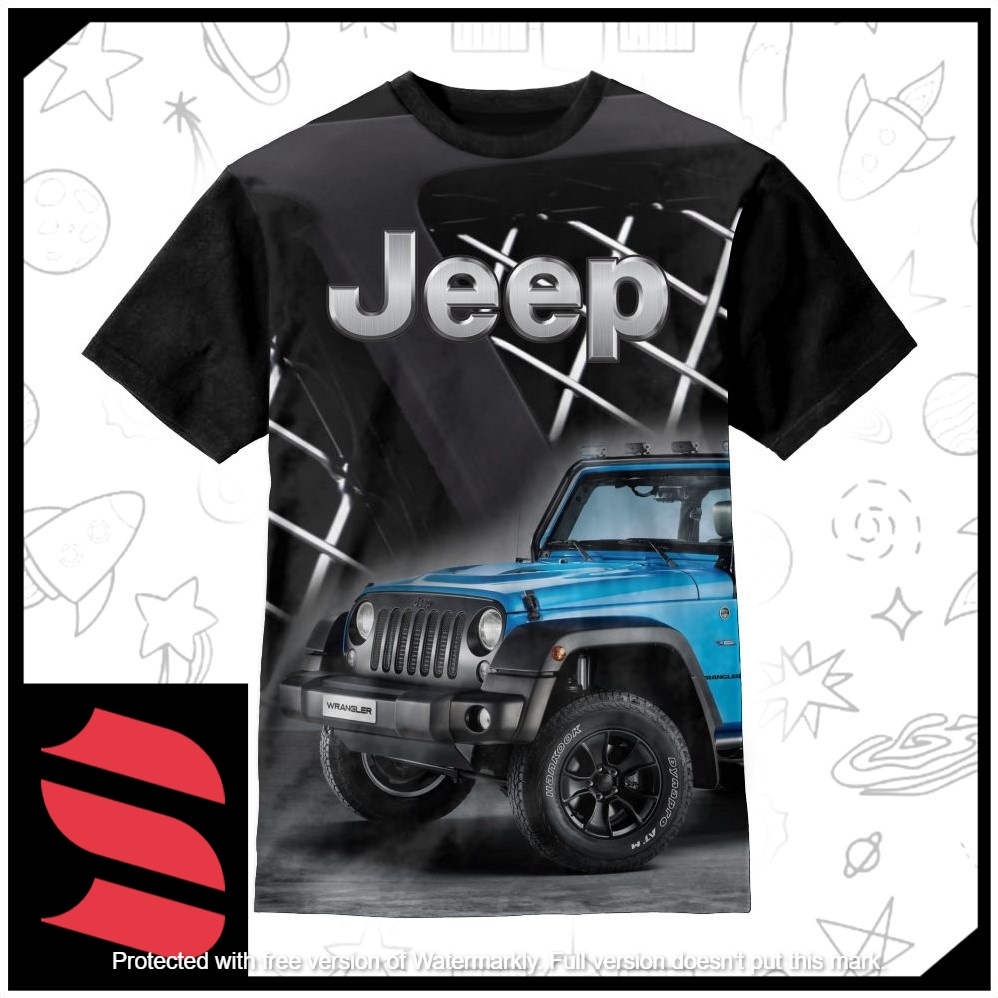 เสื้อยืดเด็ก | เสื้อยืดพิมพ์ลาย - Jeep Wrangler Rubicon Childrens Distro T-shirt