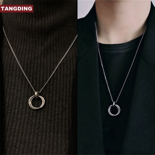 【Cod Tangding】สร้อยคอโซ่แหวนคู่เครื่องประดับแฟชั่นสําหรับผู้ชายผู้หญิง