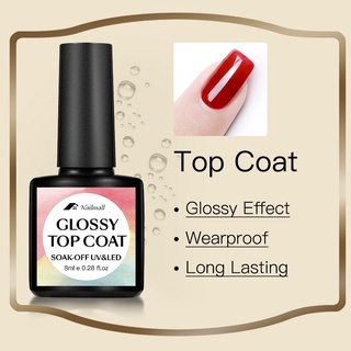 TOP/BASE COAT อุปกรณ์ตกแต่งเล็บกาวซีลสําหรับใช้ในการติดตกแต่งเล็บ