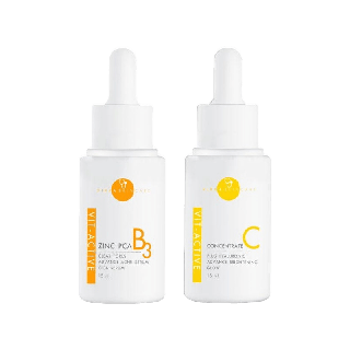 Vit-Active B3 + V-Active C Serum เซรั่มรักษาสิว ลดสิว ผิวใส ผิวเด้ง ผิวโกล์ว ลดเลือนจุดด่างดำ วิกกาเซรั่ม vikka skincare