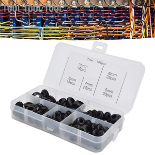 Tool Tool Tool 105Pcs Grommet Assortment Kit Rubber Electrical Gasket Rings Wiring Plumbing Protective Coil