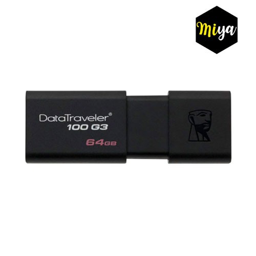 แฟลชไดร์ฟ 64 GB FLASH DRIVE  KINGSTON DATA TRAVELER 100 G3 (DT100G3/64GB)