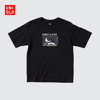 2021 Uniqlo เสื้อยืดแขนสั้นพิมพ์ลาย Manga แฟชั่นสตรี (Demon Slayer Series) 442571 Uniqlo sale