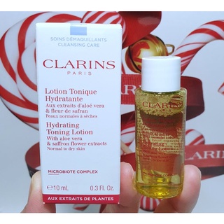 โทนเนอร์ แท้💯%Clarins hydrating toning lotion with aloe vera 10ml. มีฉลากไทย