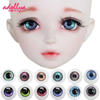 Adollya BJD ดวงตาตุ๊กตา 12 มม. 14 มม. 16 มม. 18 มม. อุปกรณ์เสริม สําหรับตุ๊กตา 1/3 1/4 1/6