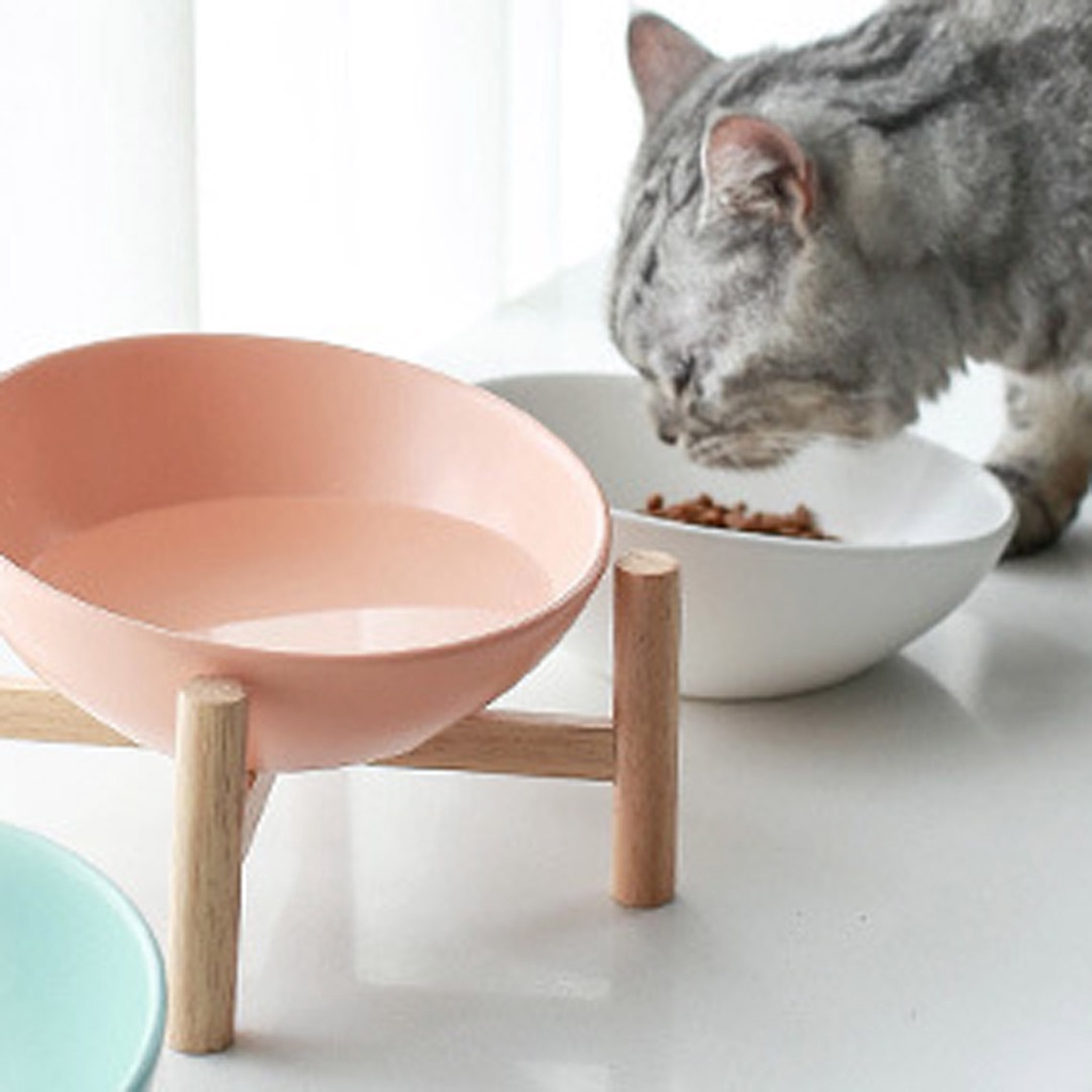 SARIYA ชามเซรามิกโมเดิร์น BO82 ชามให้อาหารและน้ำ ชามอาหารหมา ชามอาหารแมว Ceramic Dog Bowl