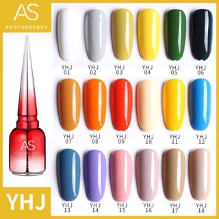 สีเจล As 15ml. ฝาแหลม โทน YHJ 01-18เบอร์