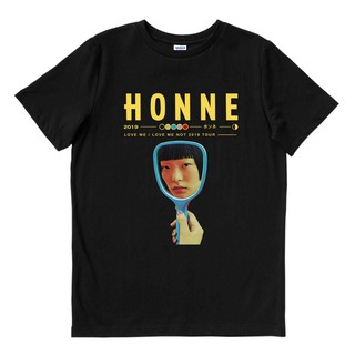 แขนสั้นcrew neckเสื้อยืดคอกลมเสื้อยืดพิมพ์ลาย Honne Love Me Band Love Me Not Tour 2019 /  /  / Honne Music สําหรับผู้ชาย