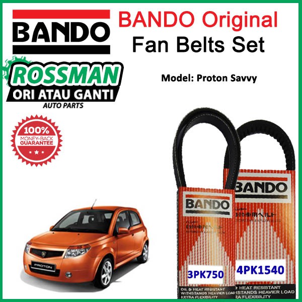 Proton Savvy Bando Alternator Fan Belt V Belt 3PK750, Air Con 4PK1540