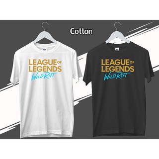 เสื้อยืดเกมส์ league of legends wild rift เสื้อ Cotton