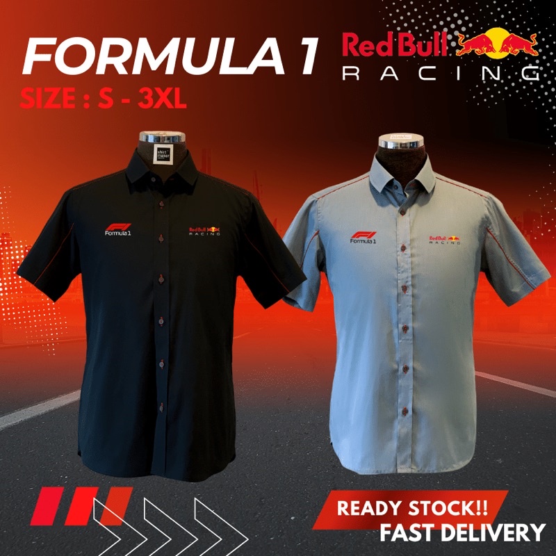 RedBull F1 เสื้อ Motorsports Racing Team Baju Kemeja/Baju Korporat