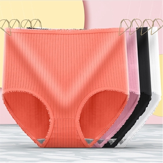 Womens High Waist Cotton Panties Lace Abdomen Hips And Body Sculpting Large Size Middle-aged Elderly Mothers Women Panty Underwear Plus Size L-XXL