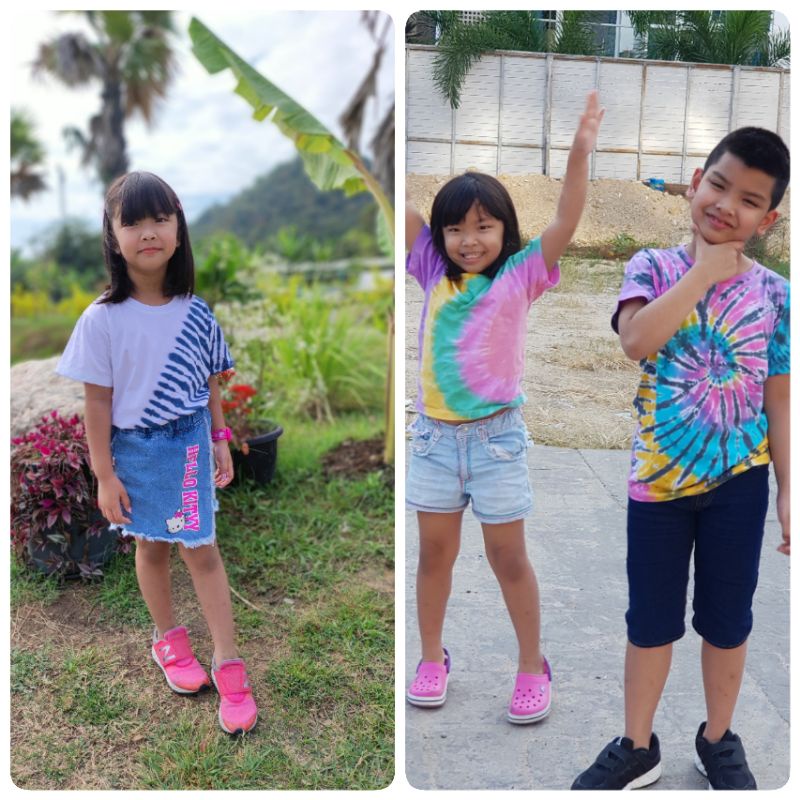 มัดย้อมเด็ก หลายแบบเลือกได้ สีไม่ตก เสื้อมัดย้อมเด็ก ครบไซด์ สีสวย ไม่ตก มัดย้อมคุณภาพ cotton100%