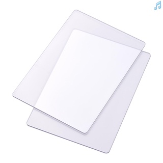 2pcs Transparent Cutting Pad Accessory Durable PC Material Plate 3mm Thickness Replacement Pad for Die Cutting &amp; Embossin