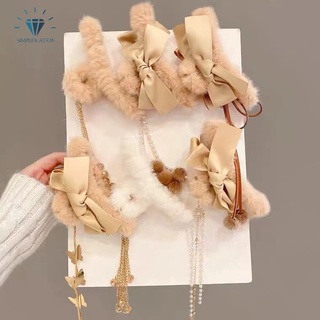 10 Styles Women Weet Soft Plush Geometry Pearl Barrette/ Simple Bath Shower Makeup Hairpins/ Ladies Elegant Rear Head Crab Claw Hair Clips