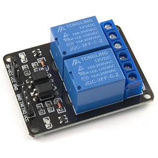 โมดูลรีเลย์โมดูลขยาย 2 Channel Relay 5 V Low Level Triggered 2 - Way สําหรับ Arduino