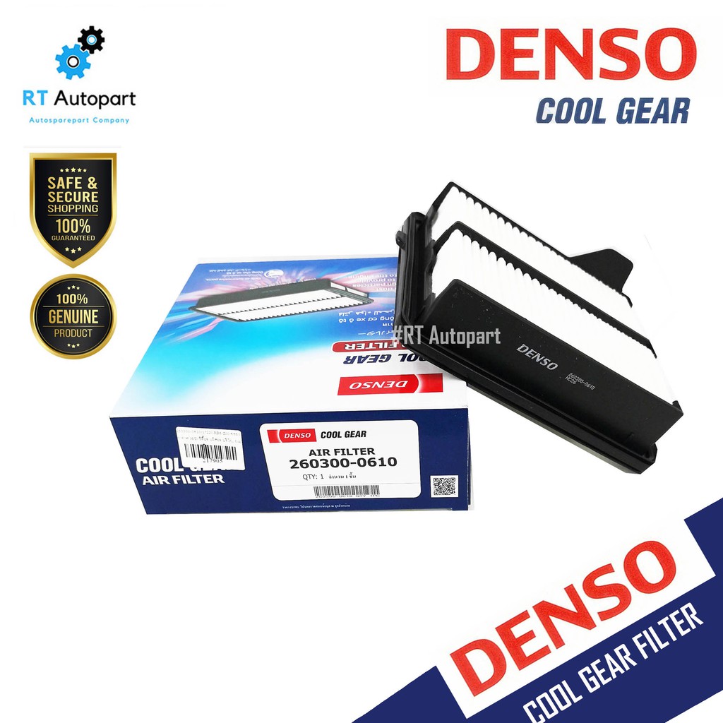 Denso กรองอากาศ Honda City ปี08-13 Jazz GE ปี08-13 Brio Amaze Freed Mobilio ฮอนด้า บริโอ / 17220-RB6-Z00 / 260300-0611