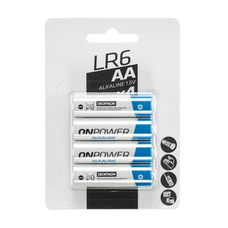 ถ่าน AA ถ่านไฟฉาย FORCLAZ ชุดถ่านอัลคาไลน์ LR06 ขนาด AA 4 ก้อน Pack Of Four AA Alkaline Batteries