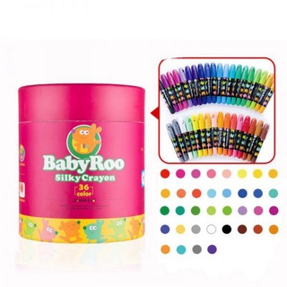 สีเทียนปลอดสารพิษแบรนด์ Joan Miro 36 สี – Baby Roo Silky Crayon 36 Colors